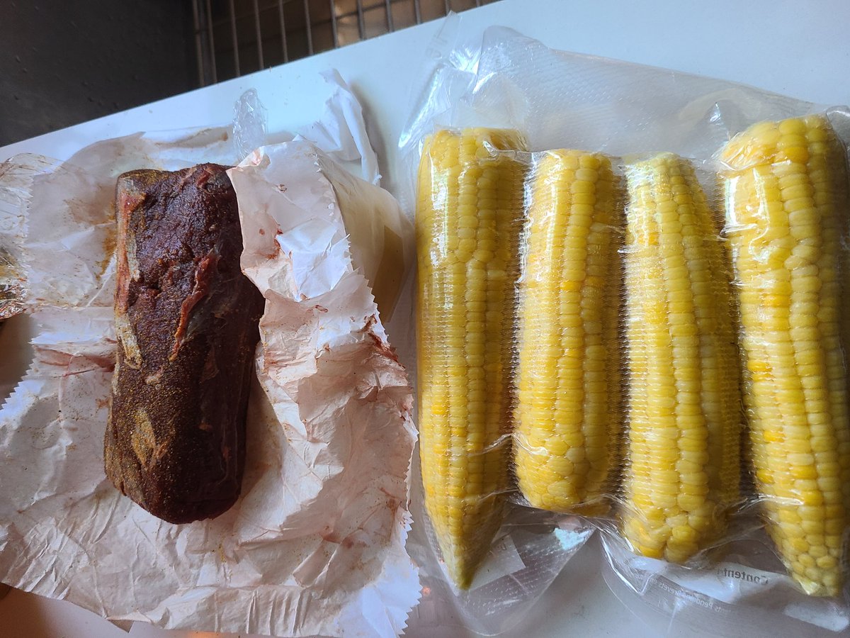 All last yrs harvest. Backstrap and corn about to hit the smoker. Happy Memorial Day ya'll !!!