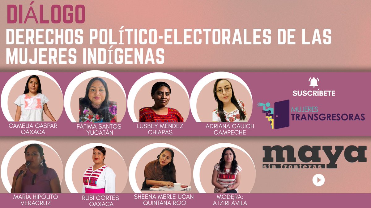 MTransgresoras's tweet image. 🟣Mesa de diálogo “Derechos políticos-electorales de las mujeres indígenas”. Si te lo perdiste consúltalo aquí 👉 youtu.be/_ozYlMxVO2c?si…