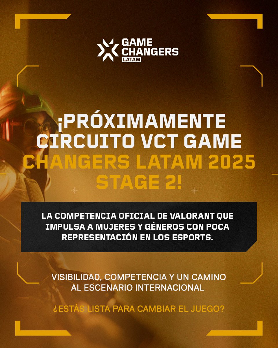El Stage 2 de #VCTGameChangers LATAM está por comenzar...

Nuevas rivalidades, más historia por escribir y 16 equipos con un solo objetivo: el campeonato regional.

🎯 Última parada antes del Main Event
💬 Comunidad, pasión y talento listos para brillar
