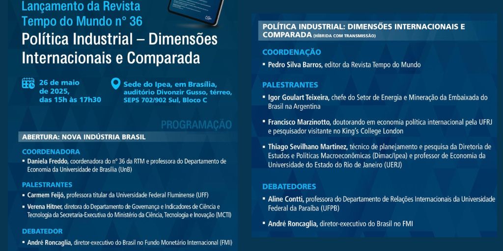 AlineContti's tweet photo. Foi hoje. Seminário que discutiu a Política Industrial em Perspectiva Internacional e Comparada. Teve boa a conversa, vale a pena conferir: https://t.co/nmlagt8CLG https://t.co/GWncGWhy0s