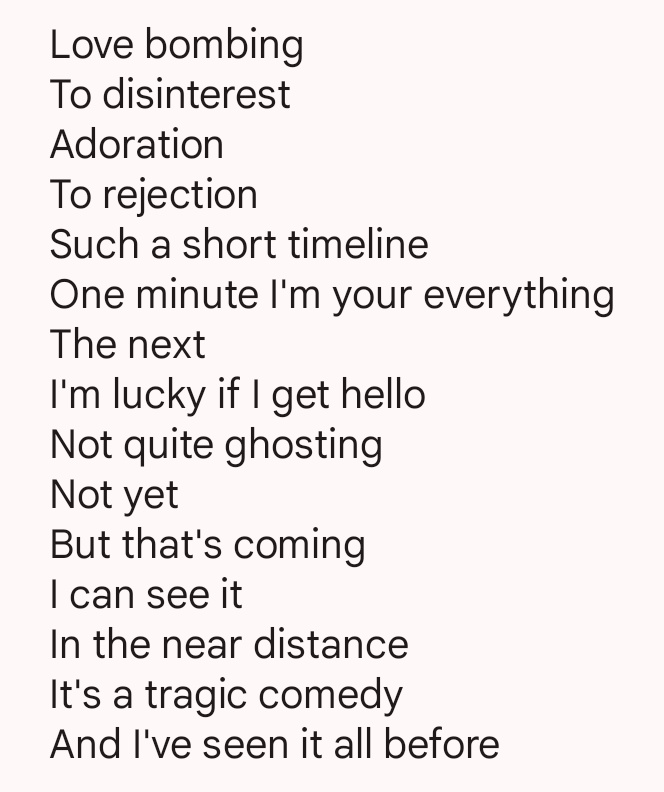 Words. This is called "same old story"