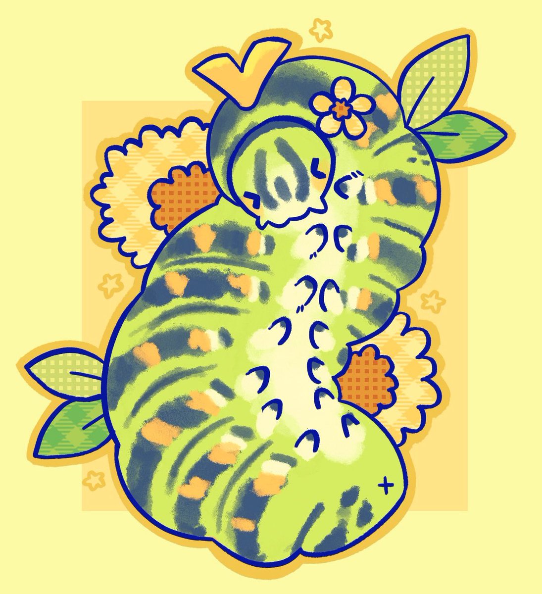 black swallowtail caterpillar ^u^☘️⋆｡°✩⭐️