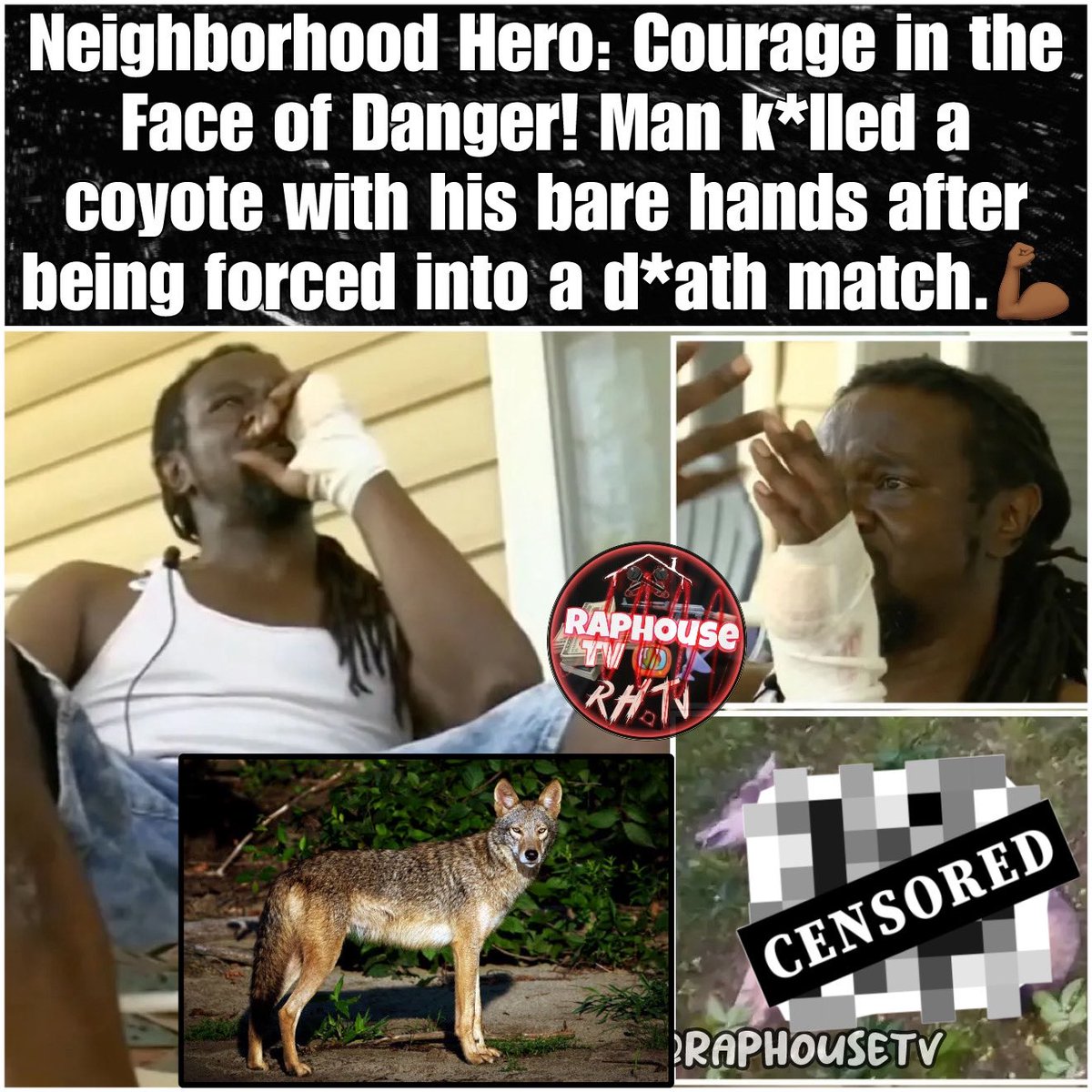 Man Killed a Coyote with his bare hands after being forced into a d*ath match strangling it for 10 minutes: ‘Either him or me’
