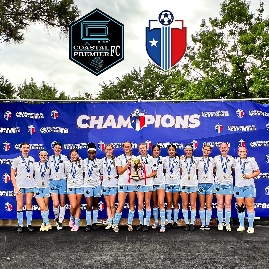 CoastalPrem's tweet photo. 🎊🎉CONGRATULATIONS!🎉🎊
     Coastal Premier 2012 Girls
🏆2025 Texas International Cup🏆
      🥇🥇CHAMPIONS🥇🥇

The girls finished up the weekend 5-0 while not conceding a goal the entire tournament🔥Great job ladies!! We are very proud of you🩵🤍🖤

⚽️Better Never Stops⚽️
🏆Better Coaching = Better Players🏆

#cultureofdevelopment 
#CoachingMatters
#IntegrityMatters #setxsoccer
#Beaumonttx #Baytowntx #LumbertonTX #PortNechesTx #MontBelvieuTx #BarbersHill #NederlandTx #VidorTx #hamshirefannett #LakeCharlesLa #SulpurLa
#TexasInternationaCup
#InternationalCupSeries
