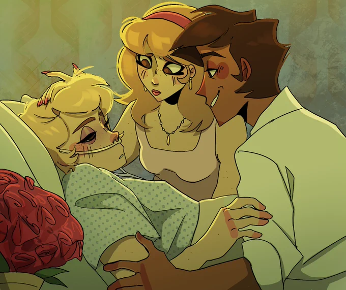 Modern AU of my human Radiodust AU??? WHAT?? At least blondie gets to live! #Radiodust #HazbinHotel