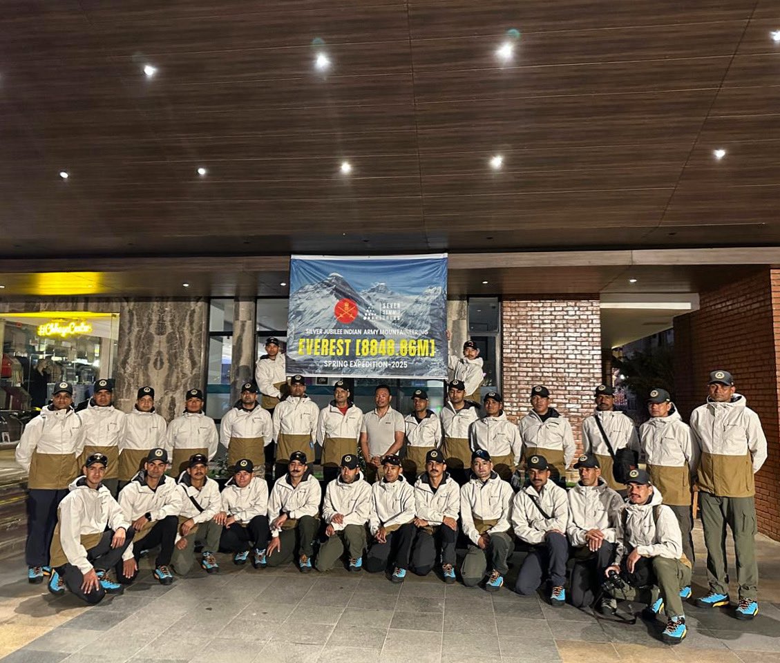 Season’s Final Success on Everest (Sagarmatha) 🏔️ 
Army Adventure Wing (AAW) Silver Jubilee Everest Expedition

Congratulations to the Army Adventure Wing (AAW) – Indian Army Silver Jubilee Everest Expedition team for successfully reaching the summit of Mt. Everest (8,848.86 m)