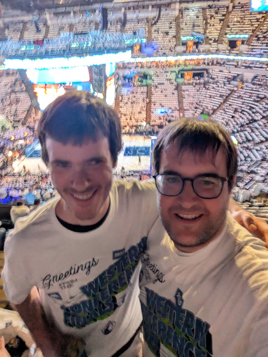 Radio_Logan's tweet image. Wolves game 4 with my bro! #WolvesBack #wolvesin6