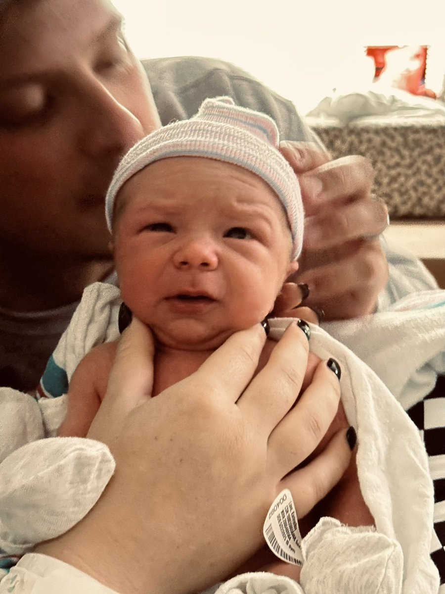 “Coach” Got his Leadoff hitter! Sutton Love is here, happy, and healthy God is good! Wont be long &amp; he will be chasing a ⚾️ around. Can’t wait to share Jesus, Love, and sports with the little guy! #blessed #futurefalcon