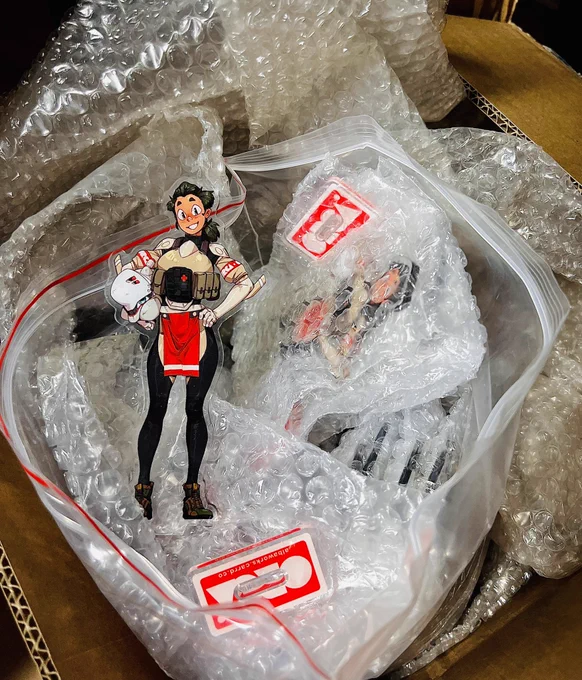 Still waiting on the sticker order to come in but it should be soon! All the standees are here and they look great! Orders should ship real soon! 