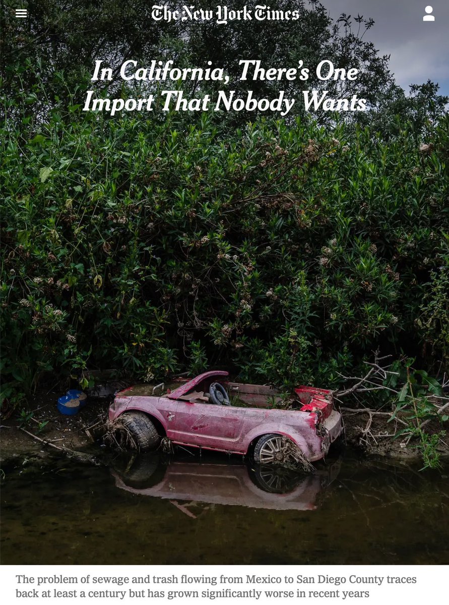 Today, the <a href="/nytimes/">The New York Times</a> covered the sewage crisis in the Tijuana River Valley. The entire country is watching, and we need our local government to step up and offer solutions! 

Grateful to <a href="/skarlamangla/">Soumya</a> for the chance to speak about the public health impacts of this disaster.