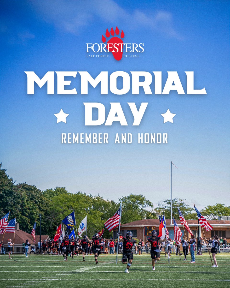 This Memorial Day, Forester Athletics honors and remembers the brave men and women who made the ultimate sacrifice in service to our country.

We are grateful for their courage, their dedication, and their legacy. 🇺🇸

#GoForesters