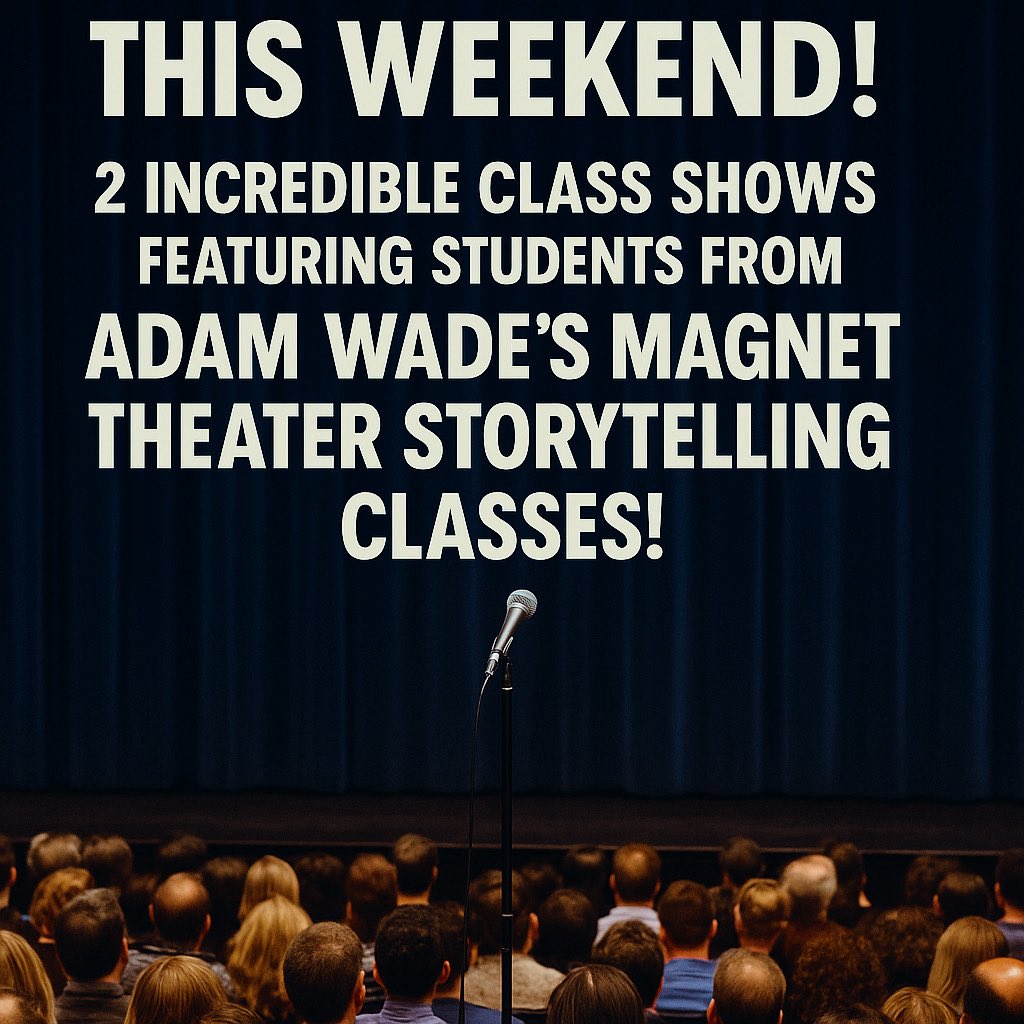 📢 Two amazing #storytelling shows this weekend @MagnetTheater!

🎤 Sat, 5/31 at 5 PM
👉 magnettheater.com/show/59421/

🎤 Sun, 6/1 at 5 PM
👉 magnettheater.com/show/59422/

These fantastic storytellers have spent the past six weeks crafting personal, powerful, and hilarious stories!