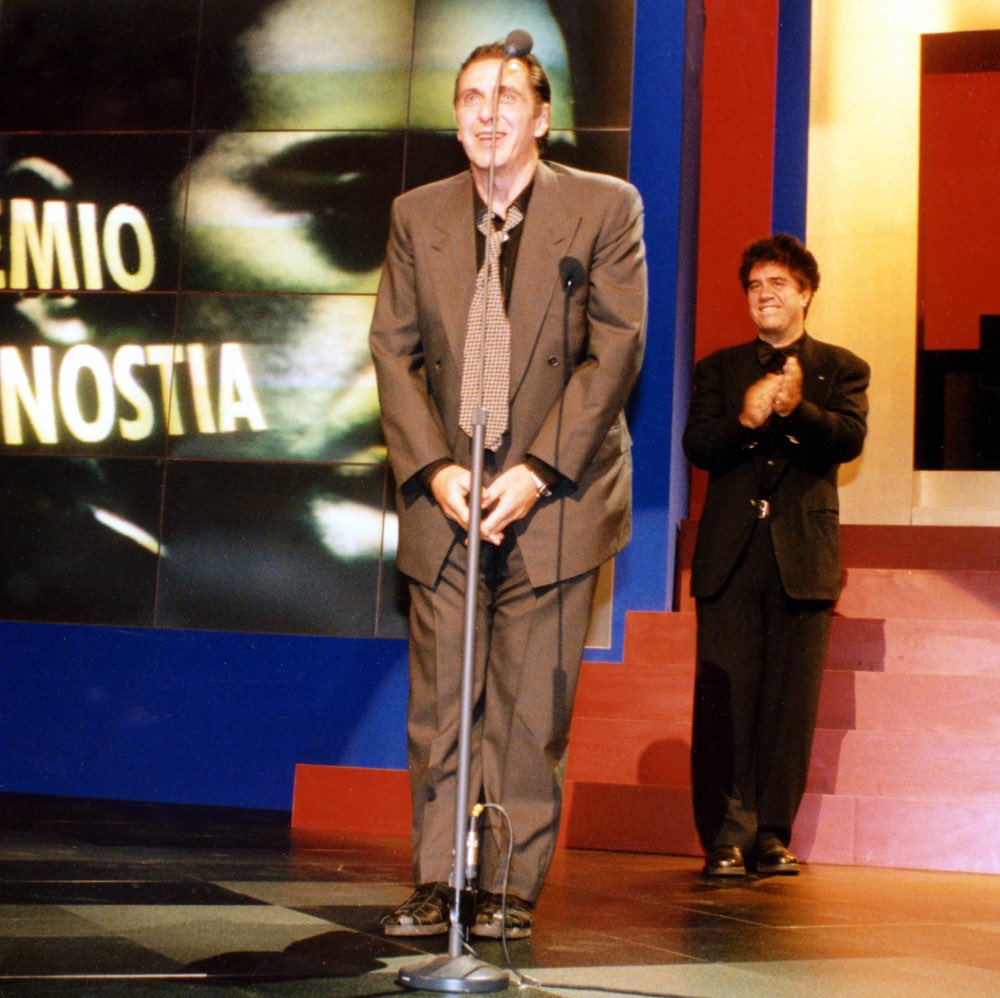 Al Pacino and Pedro Almodóvar, Spain, 1996.
