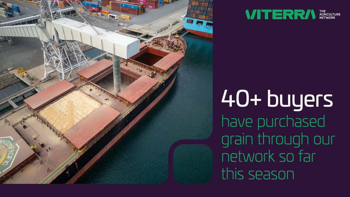 Over 40 buyers have purchased growers’ 2024/25 grain through our network so far this season.

23 of these buyers have posted cash prices allowing growers to sell their 2024/25 grain through warehouse to cash without needing to contact the buyer beforehand.

More domestic buyers