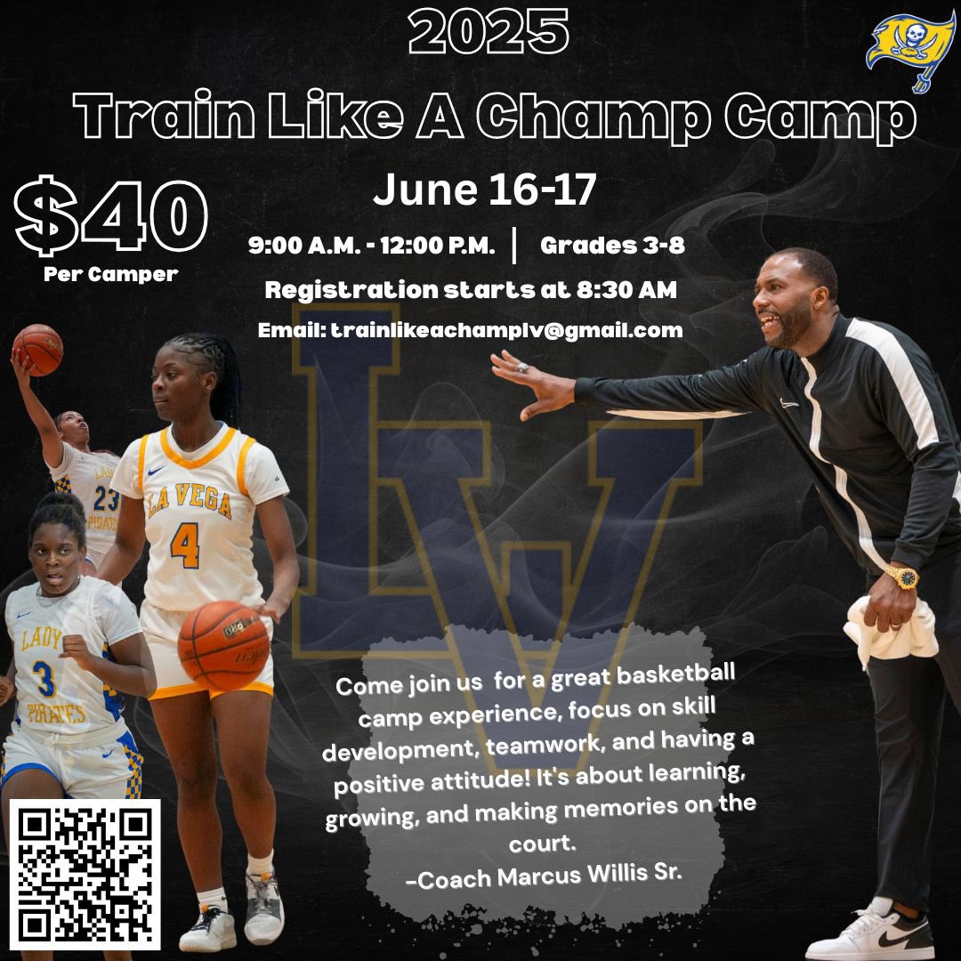 The Most Exciting Camp of the Summer‼️

Come Train Like A Champ With Champs 🏆🏆

Scan The QR Code on the Flyer to Register 🏀🔥