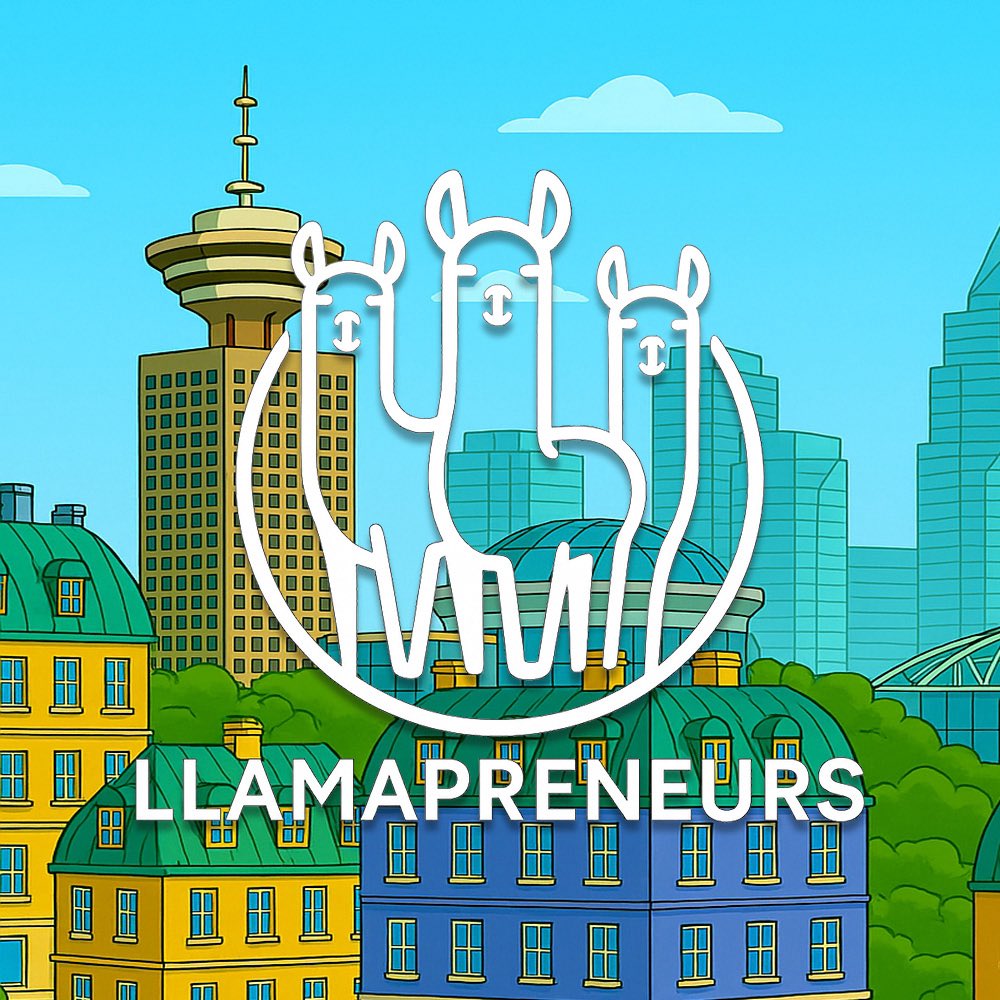Calling all:
​🦙 AI-First founders and entrepreneurs
🦙 Indie hackers and builders
🦙 Solopreneurs
🦙 AI startups

It's time to kick off Llamapreneurs Vancouver during Web Summit, this Thursday 6-8pm. Come network with the global AI ecosystem community 🙌🏻🦙🤖