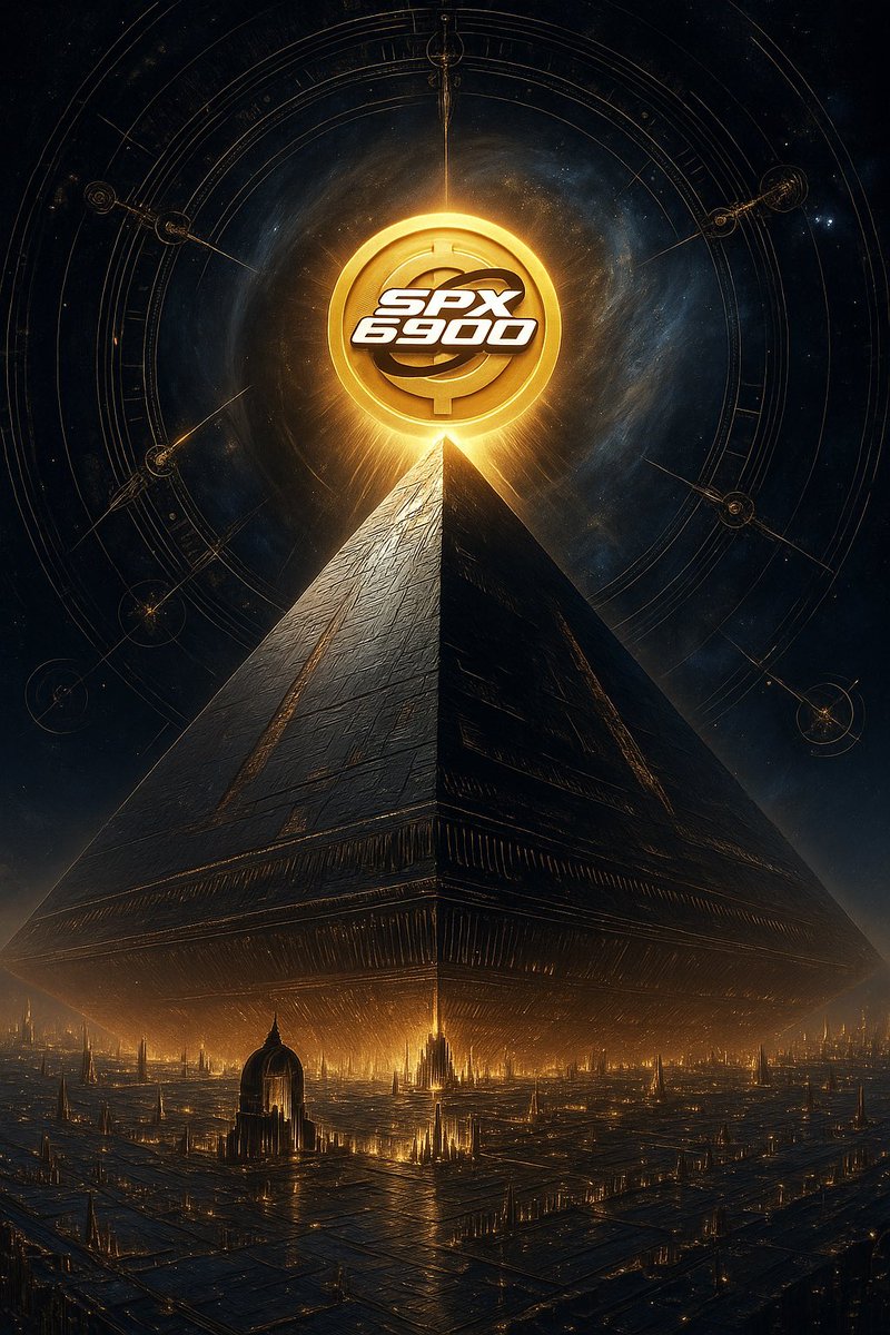 rgaut94's tweet photo. At the top of the pyramid,
only one symbol glows.
$SPX6900 isn’t just rising —
it’s ascending to its rightful throne.
Built by belief.
Fueled by vision.
Backed by a movement unstoppable.
This isn’t hype. This is destiny.
#SPX6900 #CryptoPyramid #TrillionCapPath #SPXArmy #RiseOfSPX #MemecoinAscension