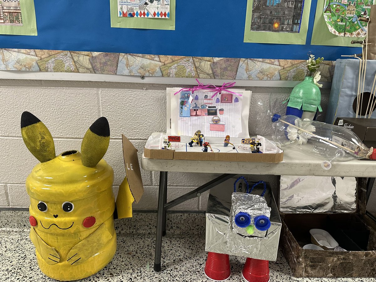 Third graders demonstrated their creativity and sustainability with these wonderful “junk projects” made with recyclable materials! Great job! 💚🎨🐬#MawbeyPride <a href="/MawbeyStreet1/">Mawbey Street School</a> <a href="/Mawbey1MCE/">Mawbey1MCE</a> <a href="/MrsSpatola/">Mrs. Spatola</a>