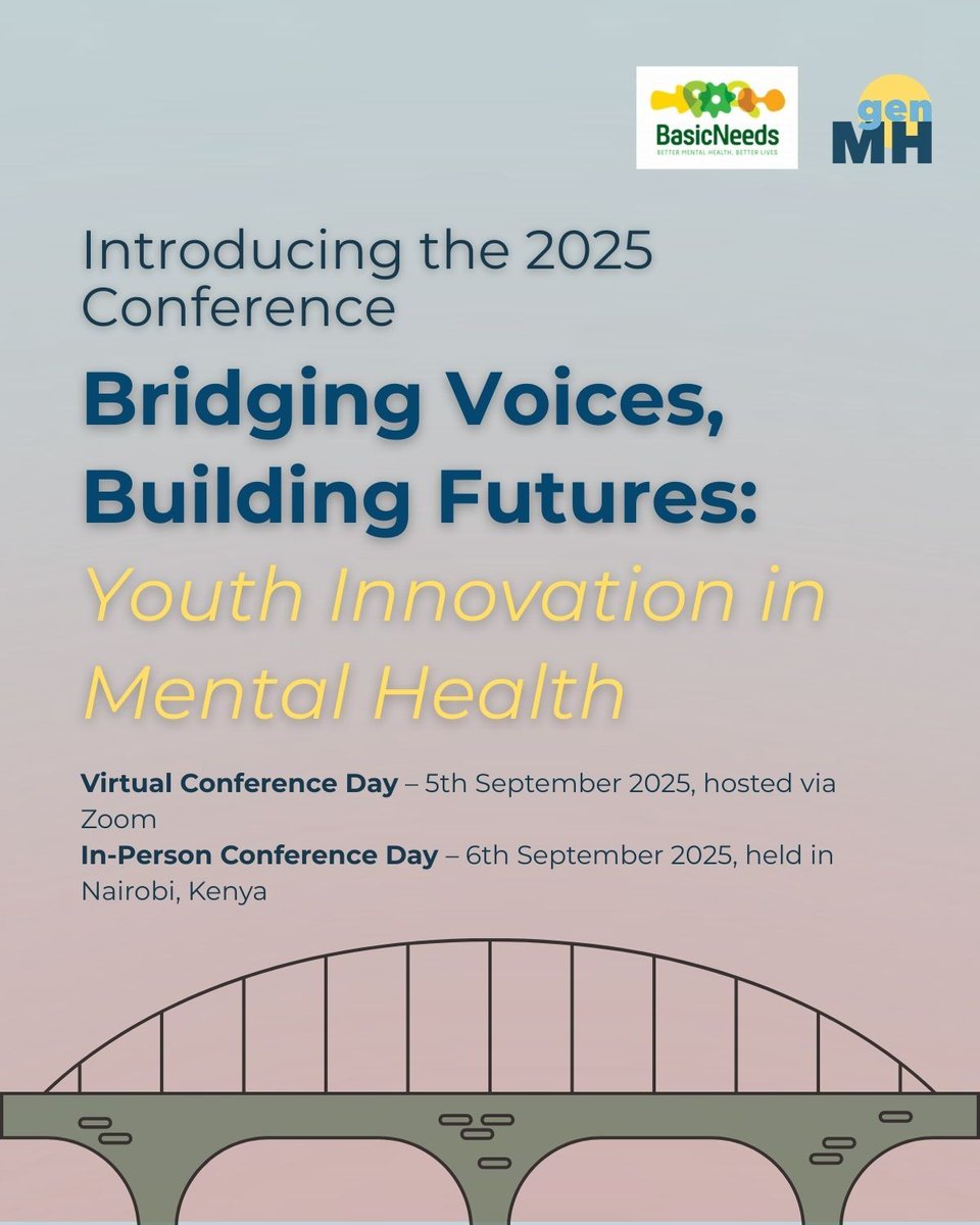 GenMHTeam's tweet image. Our Hybrid Conference is back and will be hosted online and in Nairobi, Kenya, this September! This year, we are making the conference more collaborative than ever. Head over to our website to see how YOU can get involved in our 2025 program! generationmentalhealth.org/2025-conference