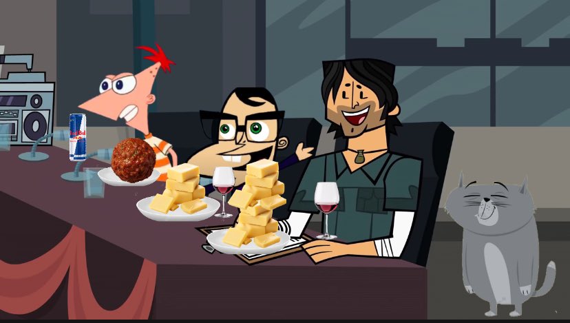 kw200102's tweet photo. If Chris was hanging out with other animated characters an edit I made @standupmonkey
Love all of them including Chris.

#skatoonyuk
#totaldrama
#phineasandferb 
#kittyisnotacat https://t.co/ekOI6DuMzg
