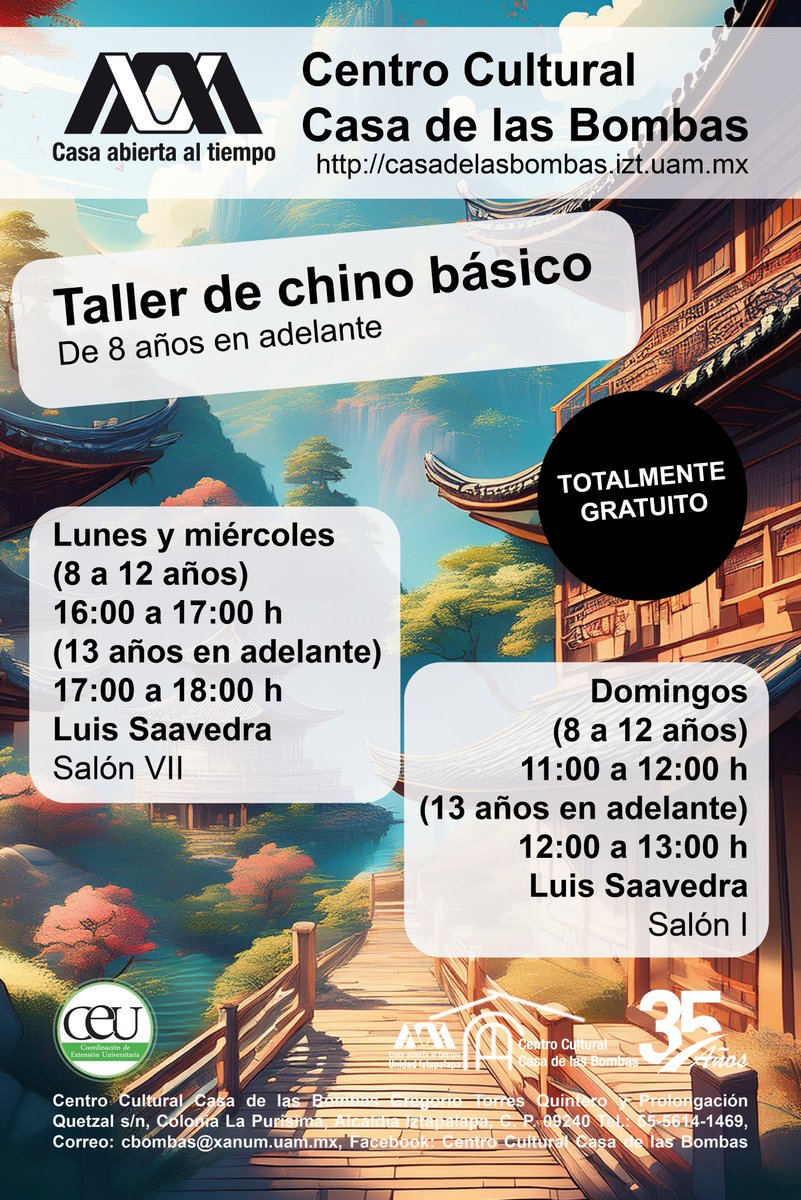 #AgendaCulturalUAMI
#sóloencasadelasbombas
casadelasbombas.izt.uam.mx