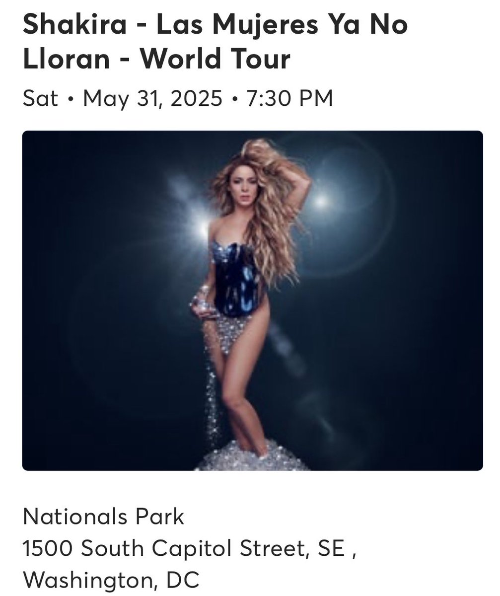 #WashingtonDC #DC #NationalsPark #Shakira