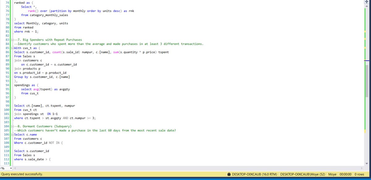 moyin_06's tweet image. Analyzing sales data from a clothing store using SQL!

From top customers to low-performing products — real-world business insights powered by data. @ibn_wittig @ObohX 
#SQL #DataAnalytics #RetailData #BusinessInsights #Tech