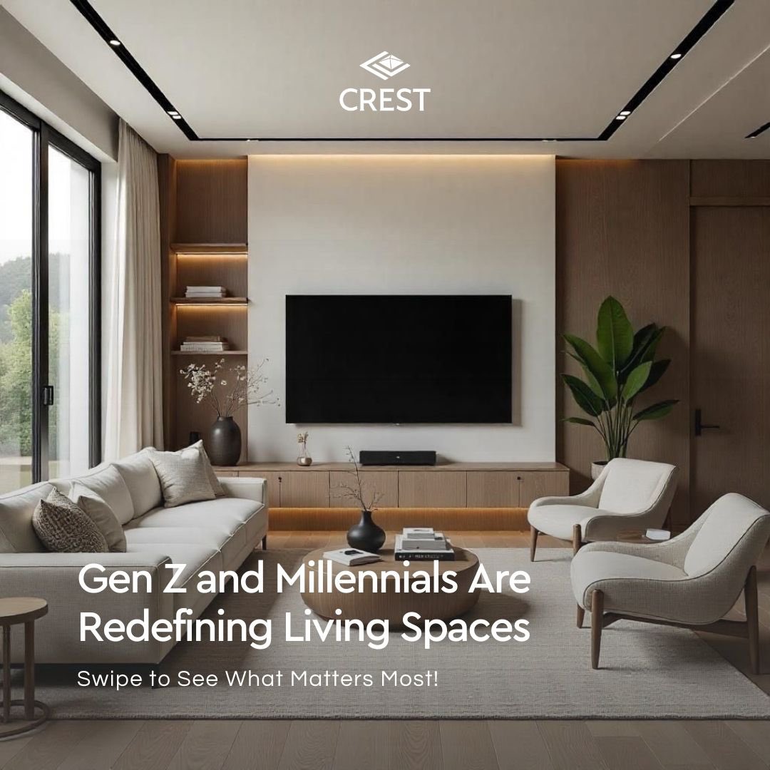 Crest_Ventures's tweet photo. Curious about how Gen Z and Millennials are redefining modern living?✨

Discover how smart tech, flexible layouts, and personalized designs are shaping the homes of tomorrow.

Read the full article : https://t.co/cAPbLF7Z4R

#Crestventures #Realestate #luxuryliving https://t.co/uYZoWYEex2