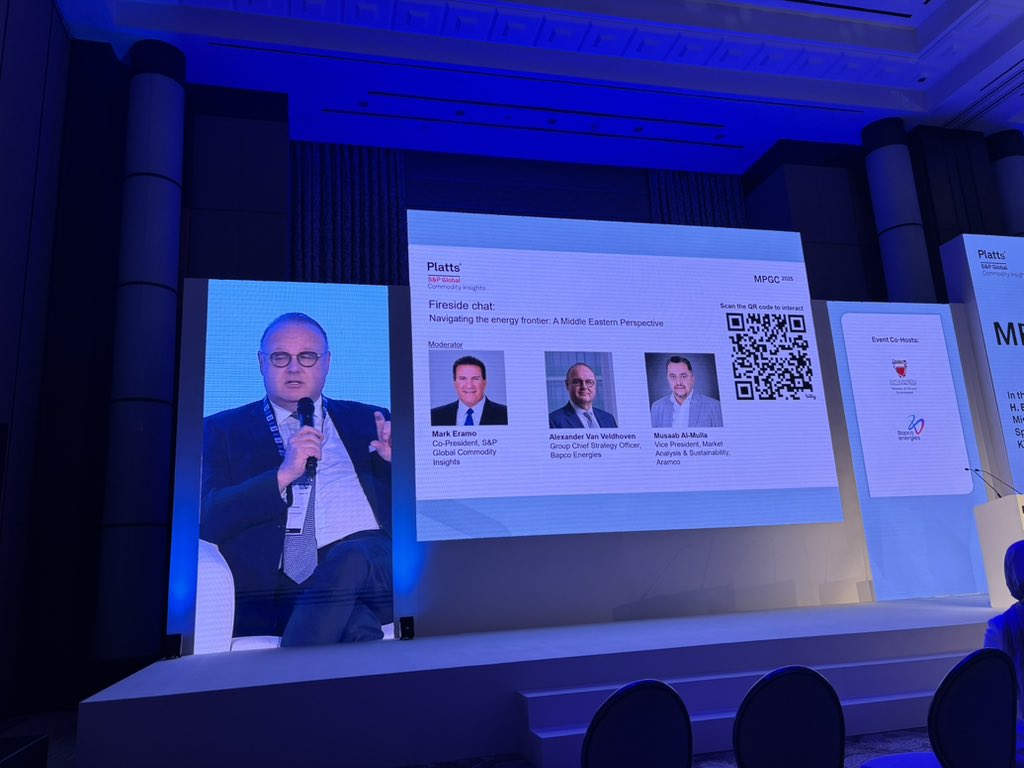 Opening panel at MPGC2025 in Bahrain discussing energy security, affordability, sustainability and the road map for the Middle East @SPGCIOil @SPGCI