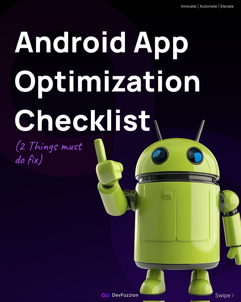 devfuzzion's tweet image. 2 Android Dev Fixes You Can’t Ignore:
1. Replace nested layouts with ConstraintLayout
2. Shrink & protect code using R8/ProGuard
Faster UI. Smaller APK. Better UX.
#AndroidDev #AppOptimization #MobileDev #DevTips #Kotlin #AndroidStudio #ai #software #AppDevelopment
#Android