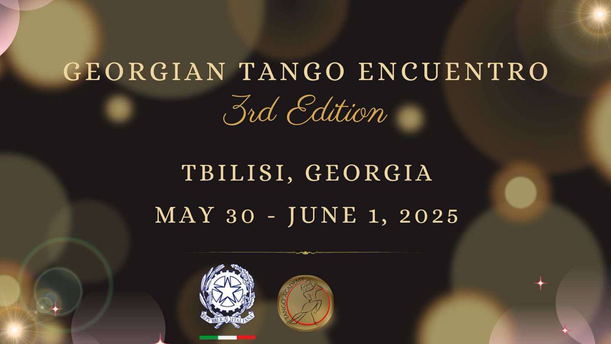 World famous #tango dancers and tango DJs from #Italy in #Tbilisi, at the Georgian Tango #Encuentro! Save the date: May 30 – June 1, 2025!
Read more: ambtbilisi.esteri.it/it/news/dall_a…
#CulturalDiplomacy
<a href="/ItalyMFA/">Farnesina 🇮🇹</a>