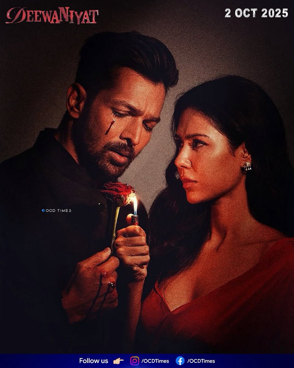 ocdtimes's tweet image. Mohabbat, Nafrat aur “Ek Deewane ki DEEWANIYAT!” clashing with #KantaraChapter 1 and #Ikkis
.
#OCDTimes #Deewaniyat #HarshvardhanRane #SonamBajwa #MilapZaveri #MushtaqShiekh #AmulVMohan #AnshulMohan #VikirFilms  #DeewaniyatTheFilm #Bollywood #LoveStory #MusicalLoveStory…