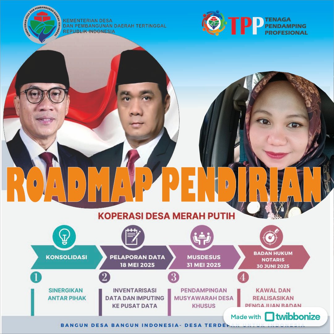 JimboChan57's tweet photo. percepatan progress KOPERASI DESA MERAH PUTIH se Indonesia*

#KoperasiMerahPutihbersamaTPP
#TPPBersamaMenteriDesa

@prabowo
@YandriSusanto27
@ArizaPatria
@taufikmadjid71
@kemendespdt
@bpsdmkemendesa
@desapenusantara https://t.co/ZkB7RvQ41S