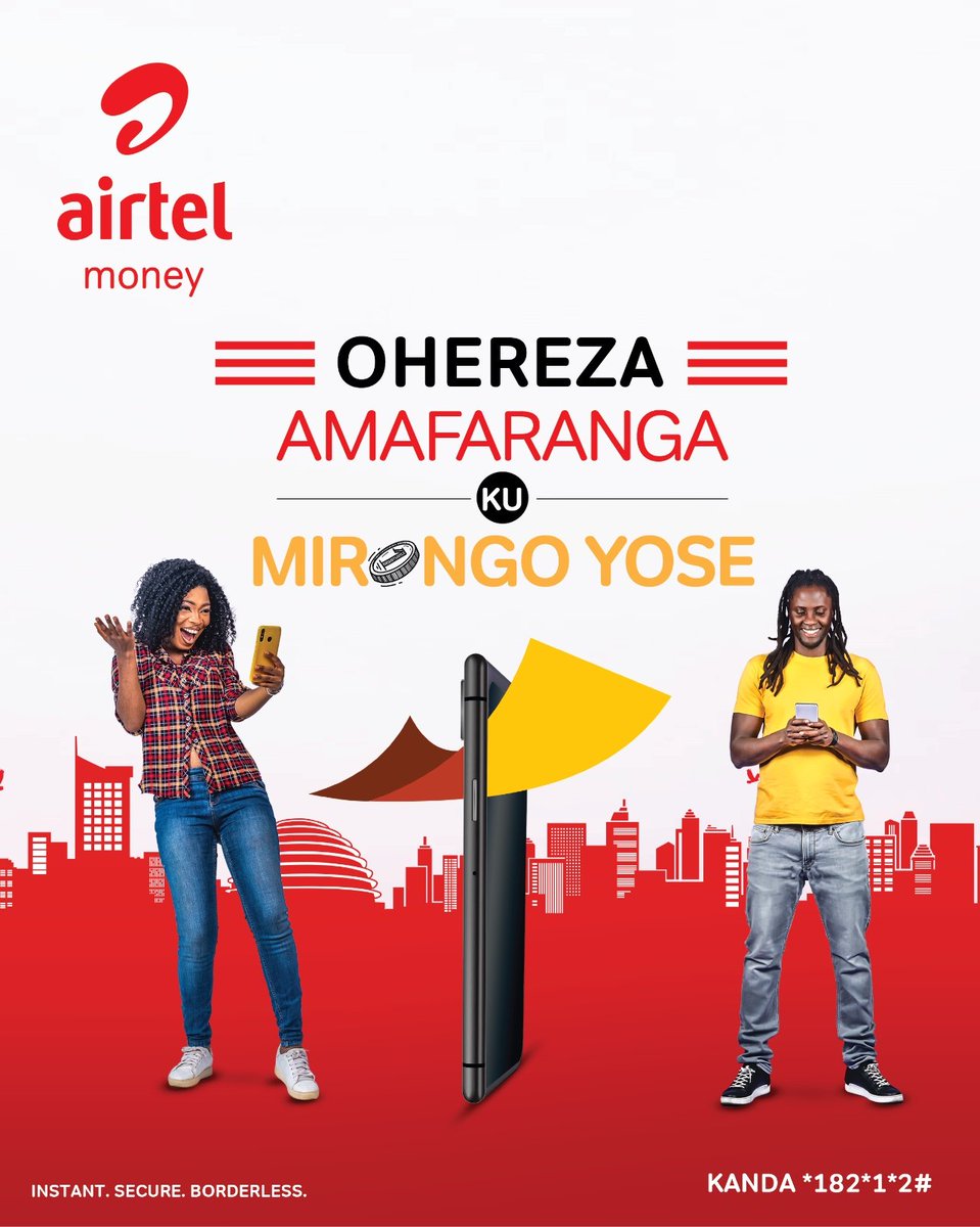 CAGUWA_2's tweet photo. SOMA AKA KANTU : โฌ๏ธ
- Koherereza amafaranga ukoresheje SIM Card ya Airtel uyohereza kuyindi ni UBUNTU.
- Kugura Bundle, Kwishyura umuriro, TV Subscription, RRA taxes, Amazi n'utundi tuntu byose ni UBUNTU iyo ukoresheje MyAirtel App.
Byose bikorwa vuba kandi muburyo bworoshye ukoresheje #MyAirtelApp ibarizwa kuri App Store cg Play Store. @airtelrw @AirtelMoney_Rw ๐
Download the Airtel app using this link: https://t.co/Js19Kc3lCU
#SmartaWithData #WamenyeWagwan
๐ Nkigendera