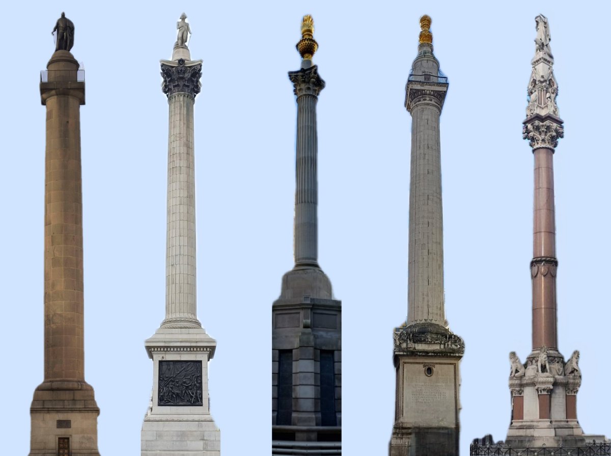 LondonOnGround's tweet image. Can you name these stone column monuments? Most people know Nelson's Column, but did you know London has five stone columns over 20m? Can you rank them by height? See my blog: londonontheground.com/london-blog
#stonecolumn #nelsonscolumn #freestandingstonecolumn #sculpture #monument