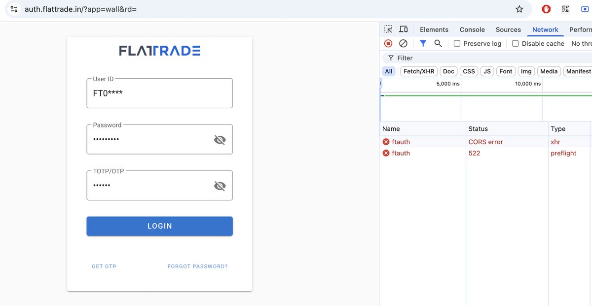 kAdarsh2199's tweet image. Is @Flattradein down today? I am not able to login to wall, and to any other major algo trading platforms like trado.trade

#flattrade #AlgoTrading #optionbuying #StockMarket #Nifty #banknifty