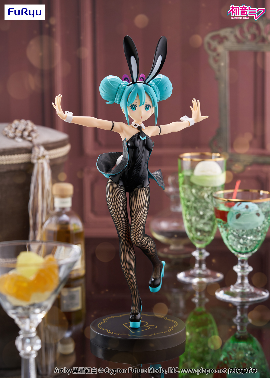 初音ミク BiCute Bunnies Figure 黒星紅白　2品(2種類) ツインお団子＆バニー衣装の初音ミクがフィギュア化！「BiCute