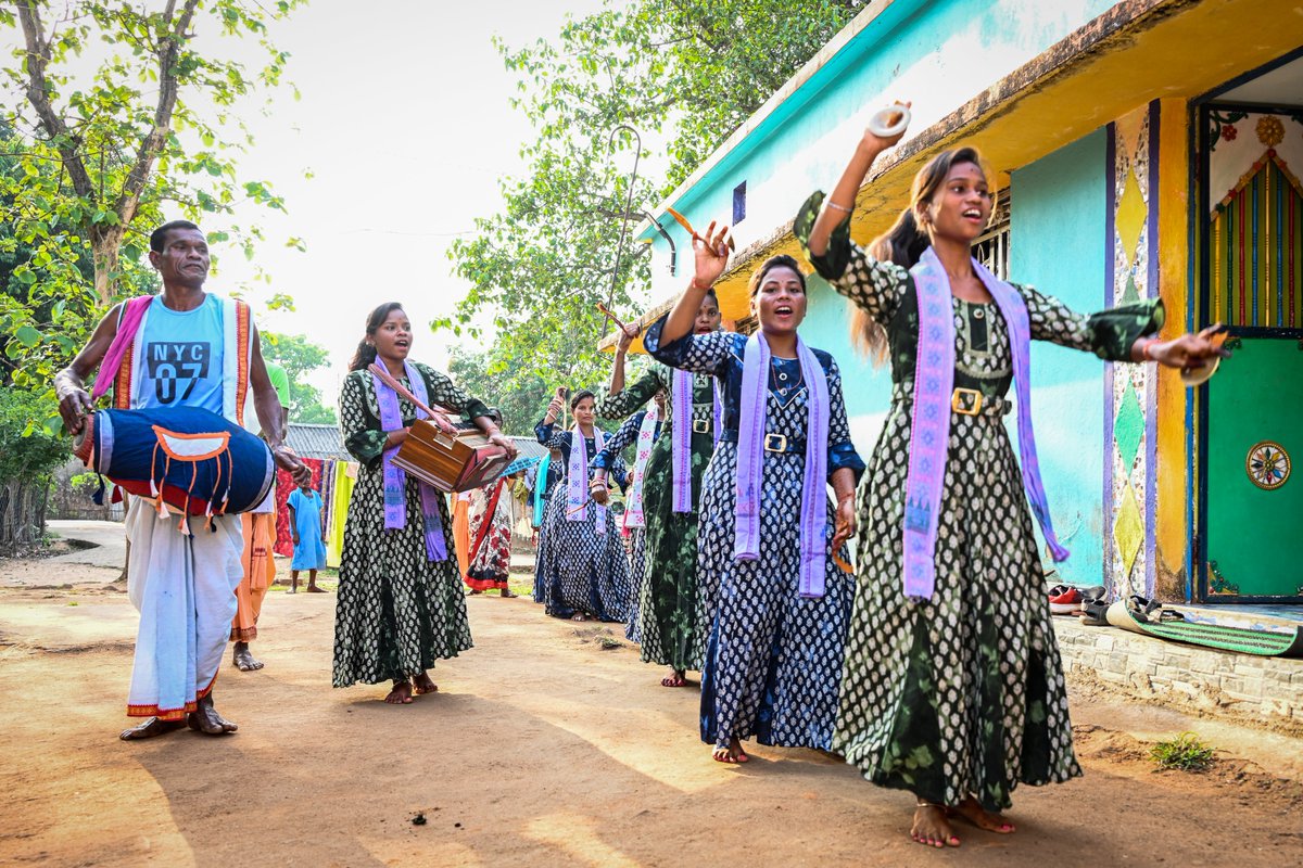 Sankirtan mandalis - devotional song and dance troupes - have traditionally been all-men groups. But as men from  Odisha's Angul district migrated to cities for work, the troupes fell silent. The women are now reviving this dying art form and being enlisted by forest officials to