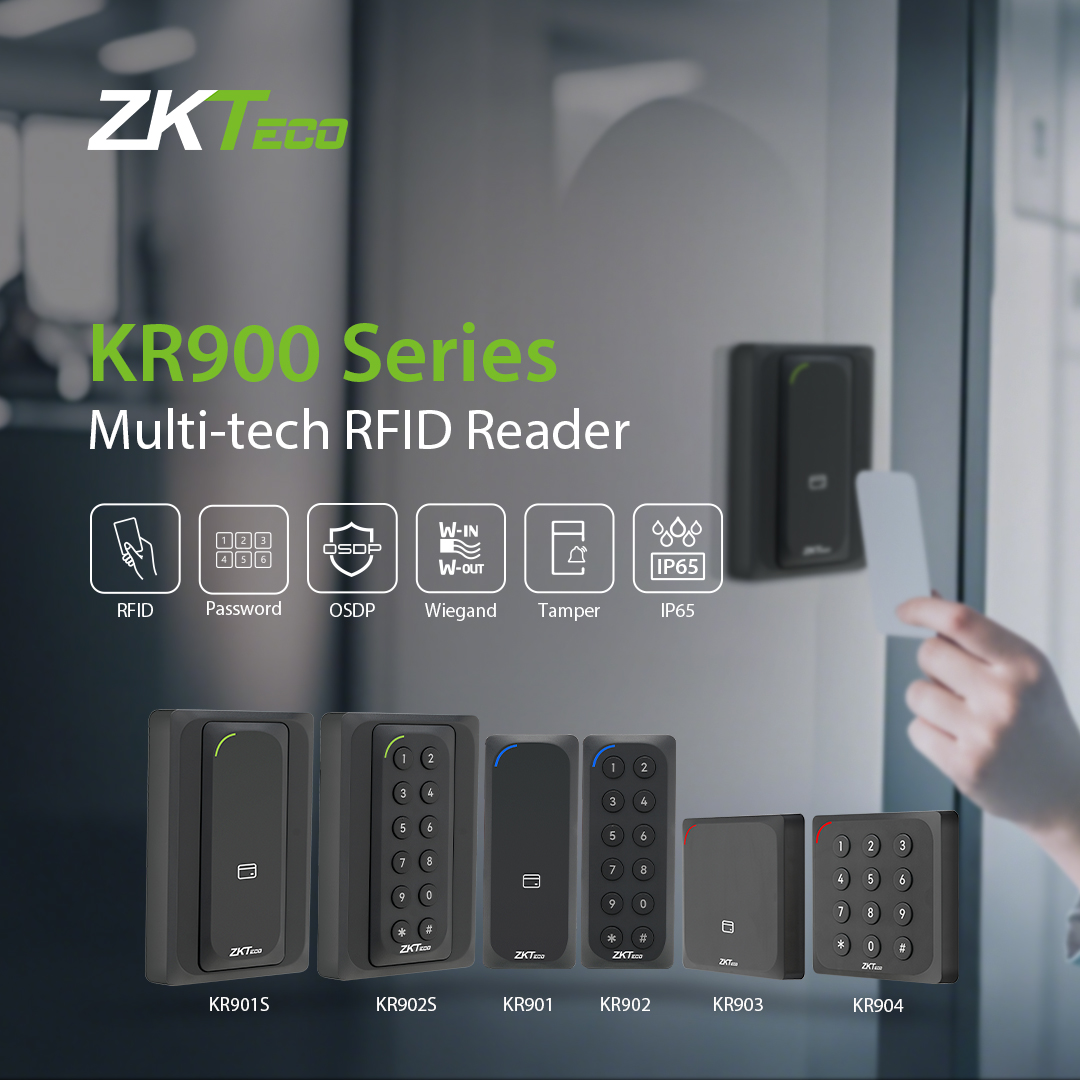 ZKTeco_Pakistan's tweet photo. [New Product launch - KR900 Series_Multi-tech RFID Reader]

KR900 series is a high-security RFID reader, that supports 125KHz and 13.56MHz cards.

Read more: https://t.co/T496MN30hG

#ZKTeco #Biometrics #AccessControl #Multitech #RFID #readers #kr900 https://t.co/avvWujqV1N