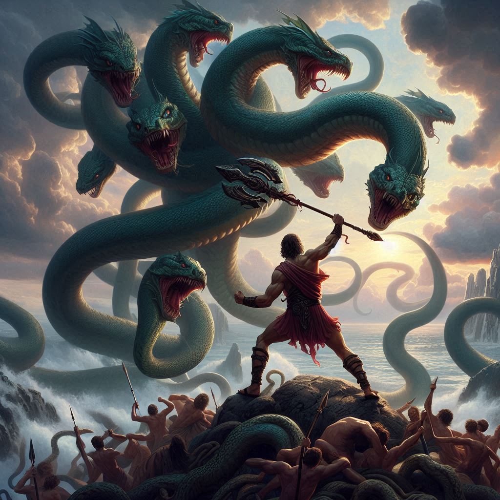 wi25149211's tweet photo. The 7Labors of Hercules:
Slaying the Lernaean Hydra

#Hercules #Hydra #mythology #aiart https://t.co/O07m6ltLD1