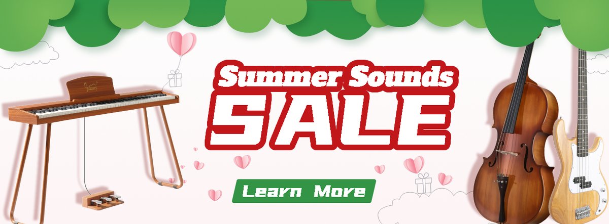 📷Summer Sounds SALE is on! Get sizzling deals on digital pianos, guitars, cellos, violins, and more.
📷 tinyurl.com/yc5mc744