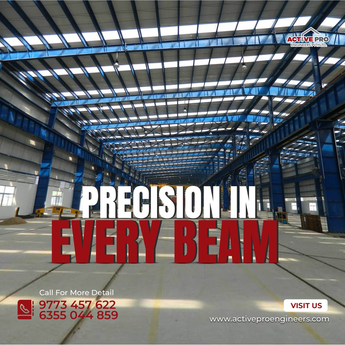 ActiveProEng's tweet image. 🛠️ Precision in Every Beam
Strong. Smart. Fast.
Custom PEB Sheds built with engineering accuracy by Active Pro Engineers Pvt. Ltd.
Warehouses | Factories | Industrial Sheds
🌐 activeproengineers.com
#PEBShed #SteelStructure #ActivePro #SmartConstruction #MakeInIndia