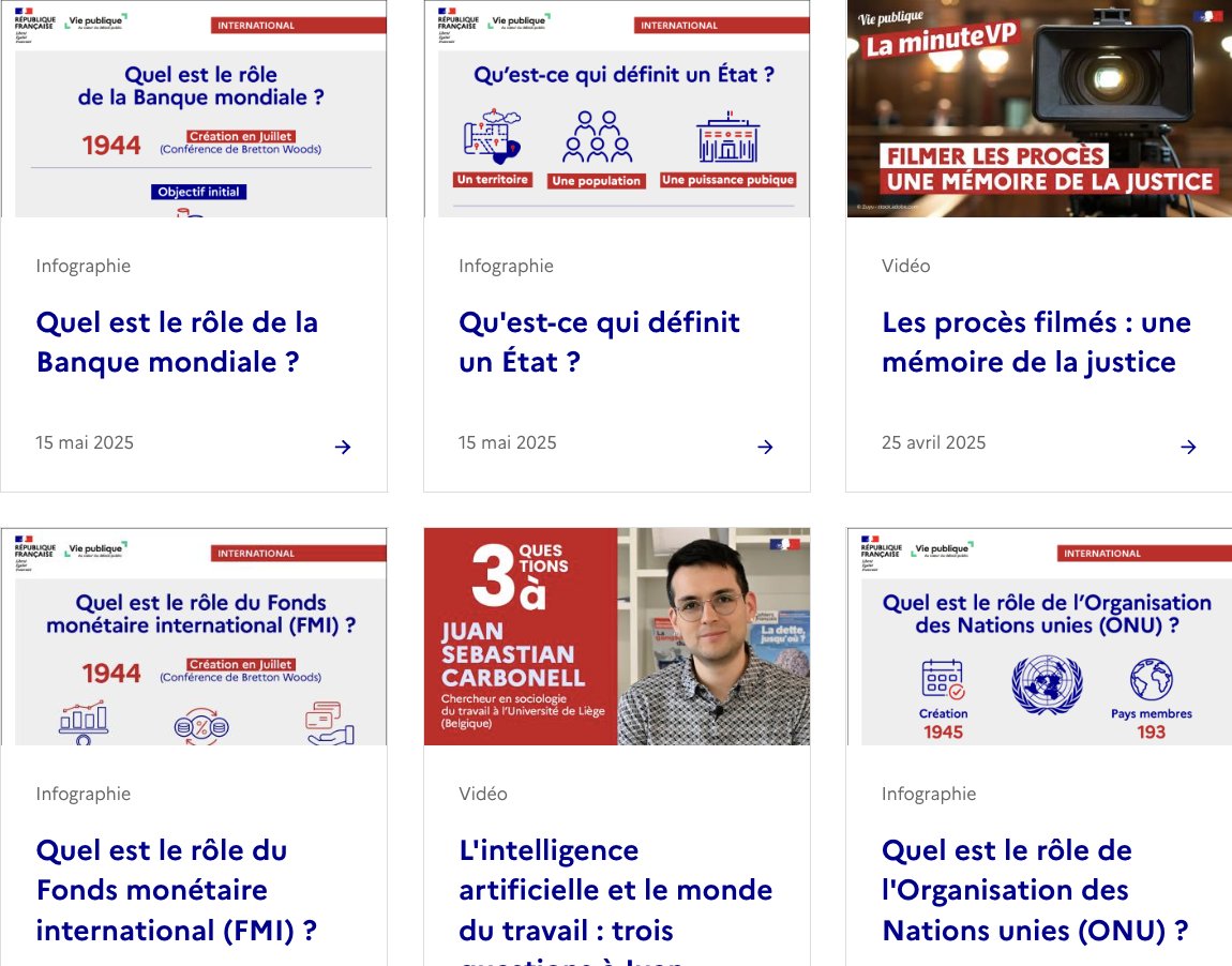 DILA (@dila_officiel) on Twitter photo Infographies, vidéos, cartes, quiz : une autre façon de découvrir et de comprendre les institutions et l'actualité des politiques publiques. <a href="/viepubliquefr/">Vie-publique.fr</a>
vie-publique.fr/bibliotheque-m… Infographies, vidéos, cartes, quiz : une autre façon de découvrir et de comprendre les institutions et l'actualité des politiques publiques. <a href="/viepubliquefr/">Vie-publique.fr</a>
vie-publique.fr/bibliotheque-m…