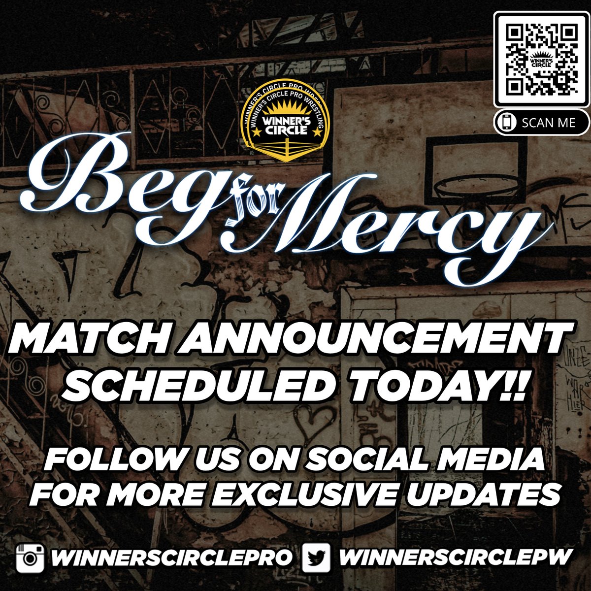 🚨 MATCH ANNOUNCEMENT!! 🚨

Tune in Today at 12pm for our next
#BegForMercy Match Announcement!!

begformercy.eventbrite.com