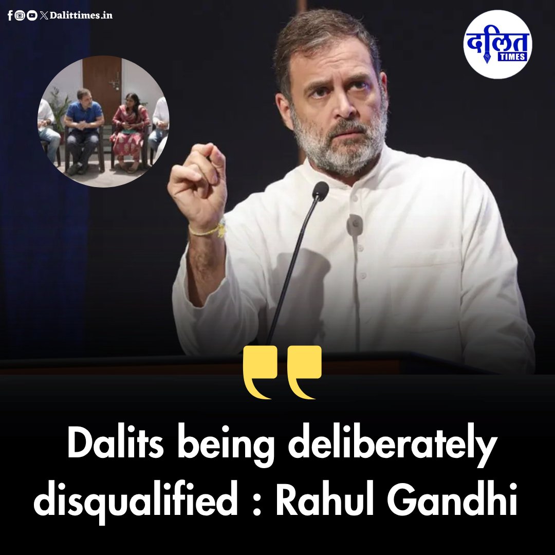 dalittimeseng's tweet photo. Dalits being deliberately disqualified : Rahul Gandhi 

@RahulGandhi | #dalitrights | #NFS | #dusu | #News https://t.co/hoNqgcaFWE