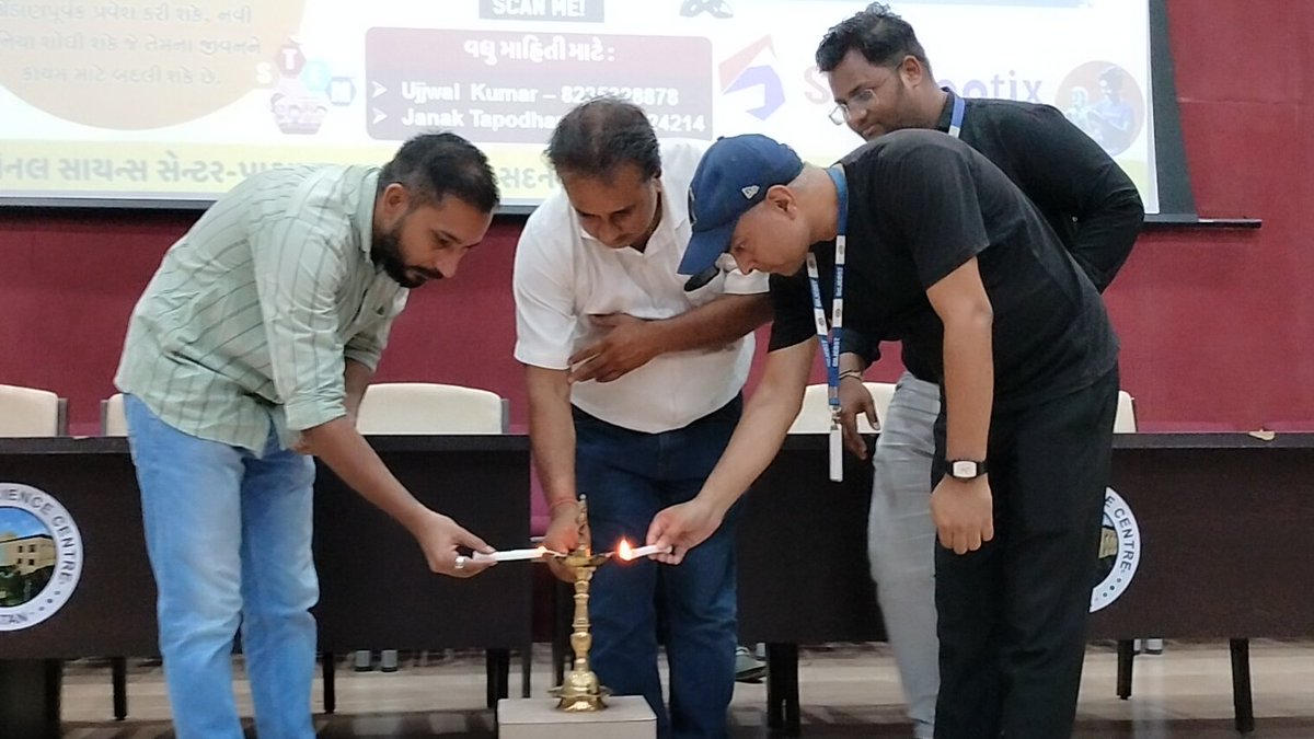 RscPatan's tweet photo. Let the innovation begin!
@RscPatan has successfully inaugurated the 5th Summer Science Camp on Coding &amp; Electronics! 59 enthusiastic students (39 Male &amp; 20 Female) are all set for an exciting journey into the world of coding and electronics! @narottamsahoo https://t.co/SJv1U9b4V1