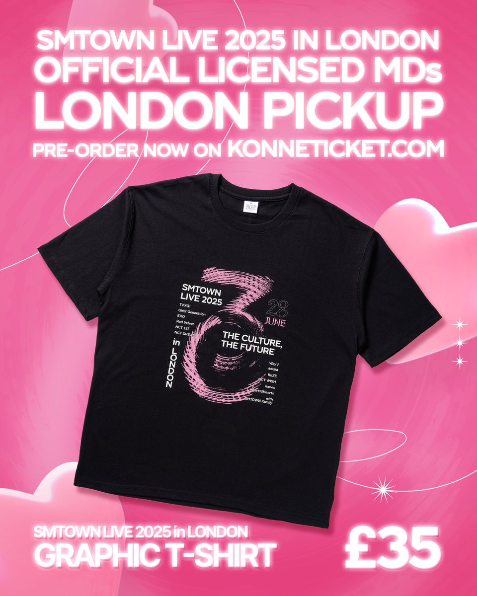 Wear the story of SMTOWN LIVE 2025 with pride!🎶🕶️
From stunning graphics to the full artist lineup—this T-shirt keeps the magic going long after the final song!💗

Wear the encore before it even begins!🎤✨
👇
[ Get Yours Now 💖 ]
🛍 :  konneticket.com/konne/home/det…

[ Pre-order