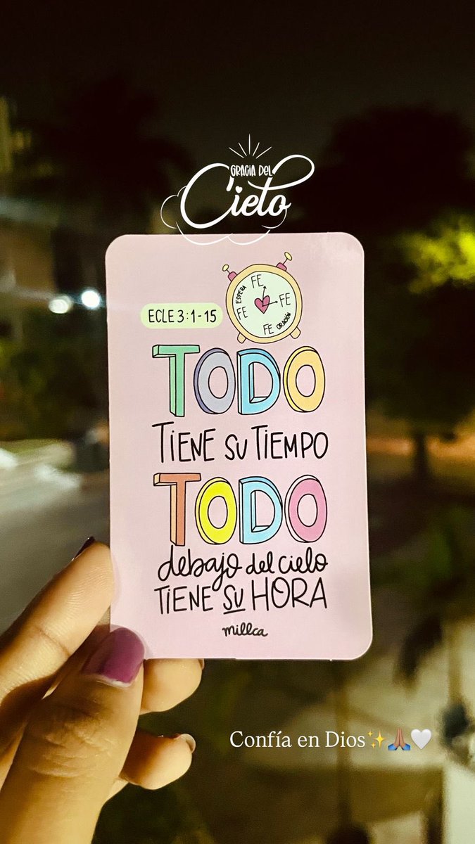 GraciadelCielo_'s tweet photo. Confía en Dios, todo lo que le pides con fe, en su tiempo perfecto tus ojos lo verán ✨🤍🙏🏽 https://t.co/0Lwh2YBfqf