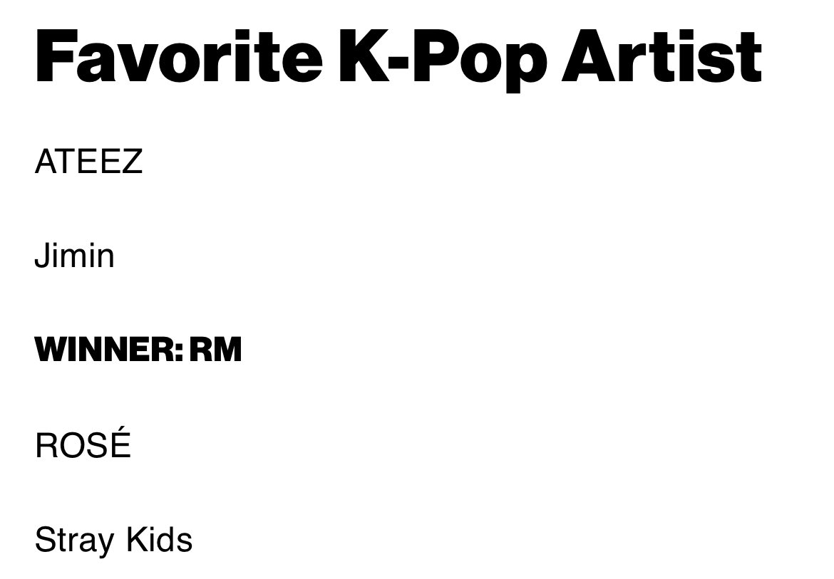 emveketahj's tweet photo. RM HAS WON FAVORITE KPOP ARTIST AT THE 2025 AMERICAN MUSIC AWARDS #AMAs 

RT&amp;REPLY 10000000000000x

HISTORY MAKER RM
RM DESERVES AMAS
RM PAVED THE WAY
FATHER OF KPOP
CONGRATULATIONS RM https://t.co/P04ALznTvW