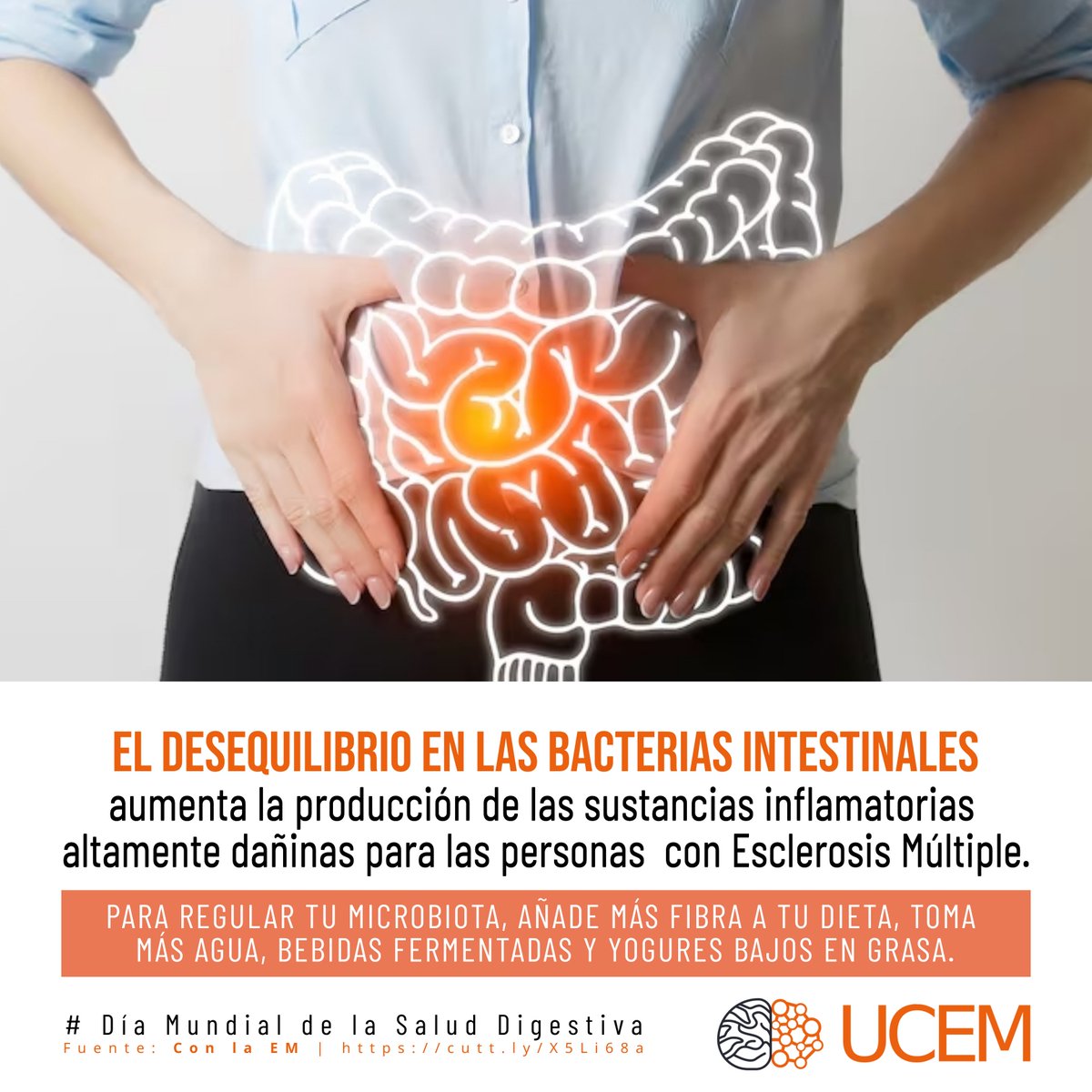 Si tienes #𝗘𝘀𝗰𝗹𝗲𝗿𝗼𝘀𝗶𝘀𝗠ú𝗹𝘁𝗶𝗽𝗹𝗲 es importante regular tu microbiota para reducir la producción de sustancias proinflamatorias. #DíaMundialDeLaSaludDigestiva #NavegandoJuntosLaEM #MiDiagnósticoDeEM